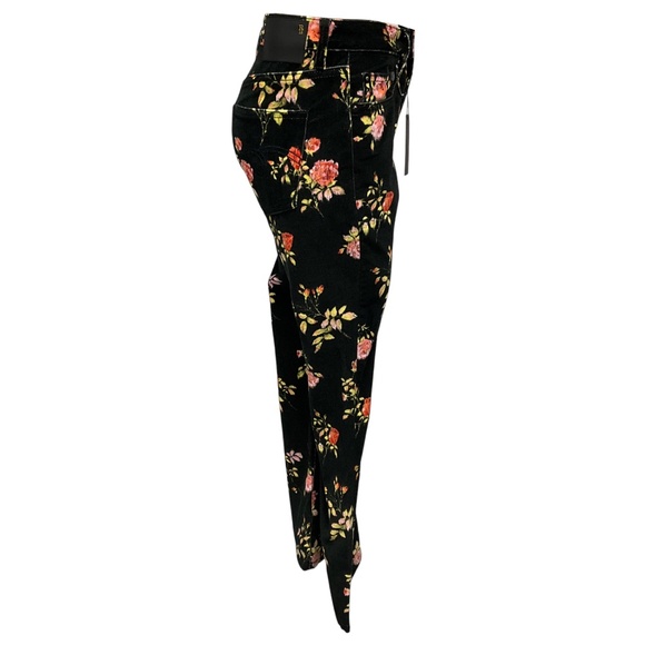 R13 BLACK FLORAL KICK FIT JEANS - Picture 2 of 7